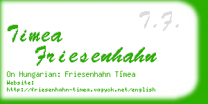 timea friesenhahn business card